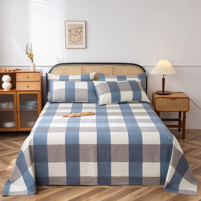 Full Cotton Coarse Cloth Bed Sheet Absorbs Sweat Breathes Air Does Not Irritate The Skin and Has A Soft Contact with The Skin