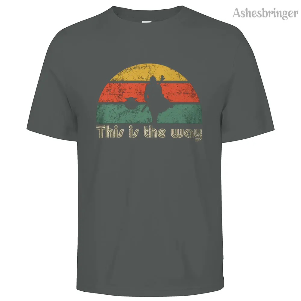 Mens Cotton Jedi The Retro Way Graphic T Shirt Street Casual Style Tee for Men and Women