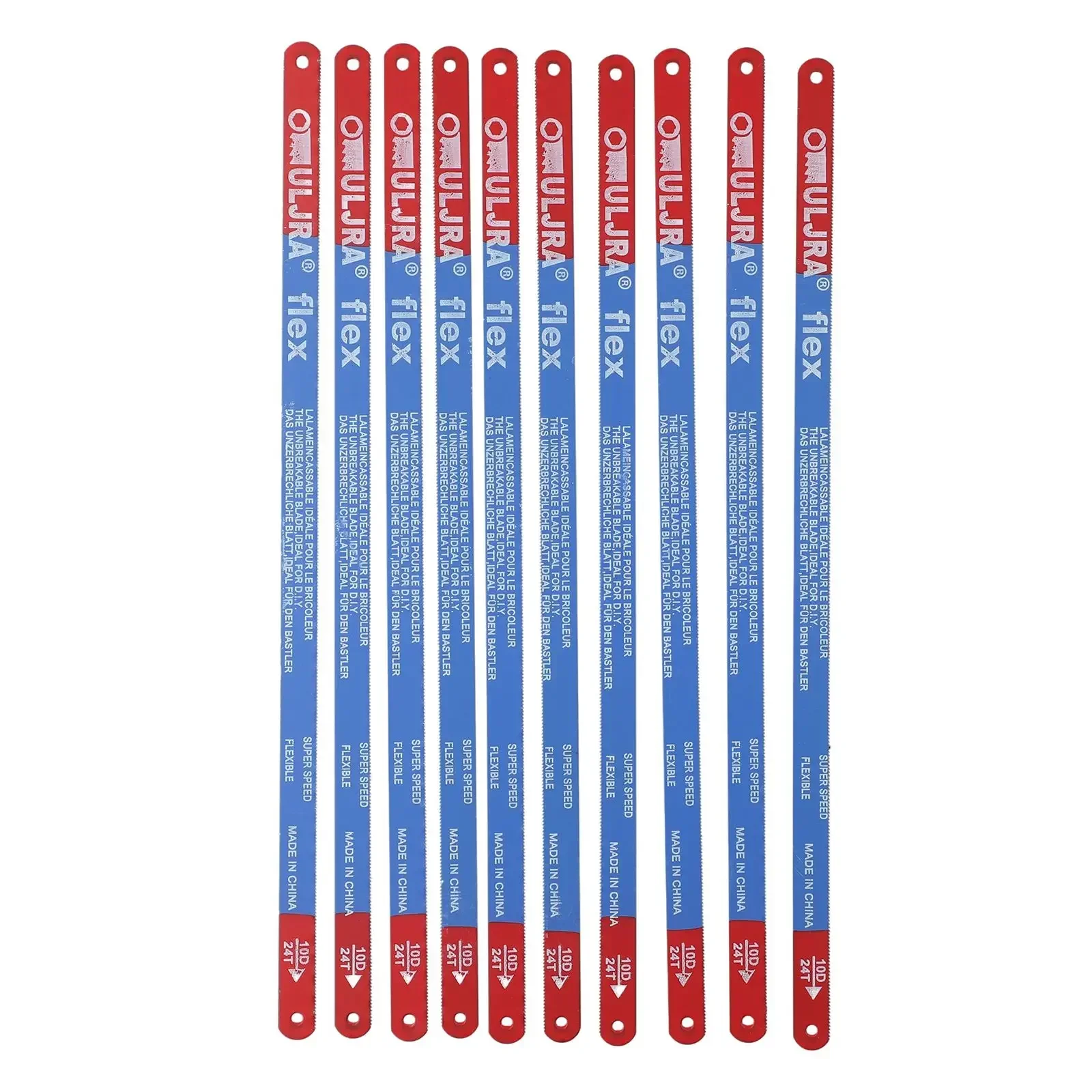 10PCS Bi-Metal Hacksaw Blade Set Hand Saw Blades For Meat Wood Cutting Flexible Steel Folding Hacksaw Blade Hand Tool Part 300mm