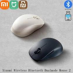 Xiaomi Mijia-ratón inalámbrico de modo Dual, silencioso, ergonómico, Bluetooth, USB, botones laterales, Mini ratón inalámbrico portátil para ordenador portátil