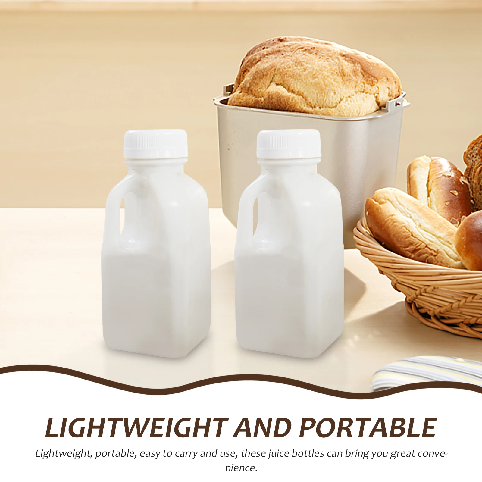 

6pcs Small Juice Bottles Beverage Holder Anti-Leak Transparent Plastic Milk Tea Bottles With Lids Portable Drink Containers For