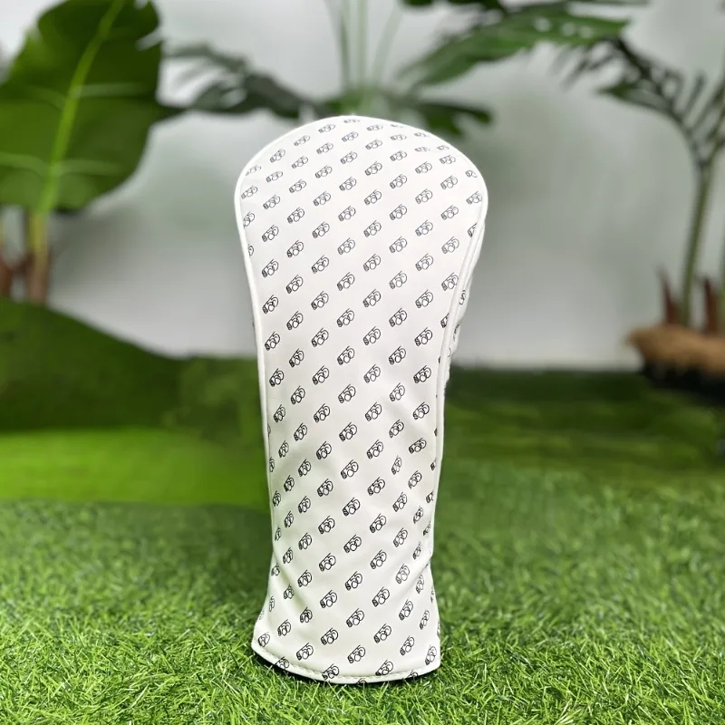 Fashionable and Minimalist Golf Club Head Cover - Dustproof and Durable Protective Cover, White Design, Golf Accessories view 3