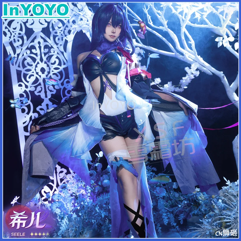 

InYOYO Seele Vollerei Cosplay Costume Anime Game Honkai: Star Rail Cosplay Lovely Sweet Butterfly Uniform Women Halloween Party