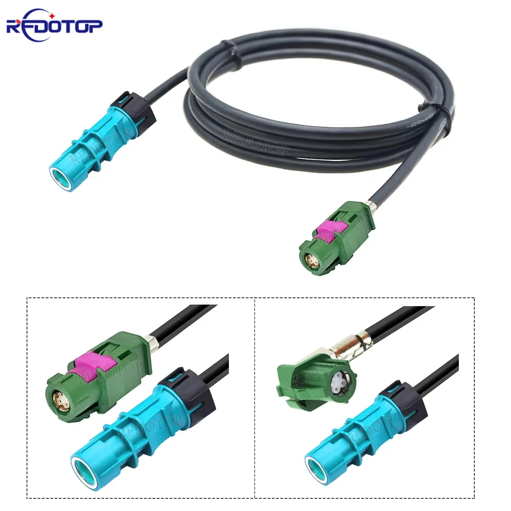 1Pcs Waterproof HSD Z to Non-WP HSD E Female 4Pin Connector Car LVDS Video Line 360° View Front Camera Wiring Harness Cable