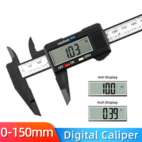 150mm  Electronic Digital Caliper Carbon Fiber Dial Vernier Caliper Gauge Micrometer Measuring Tool Digital Ruler