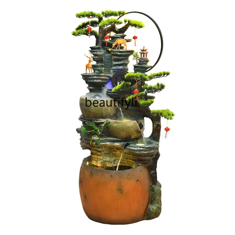 cc182R1 Large Rural Rockery Fountain Water Living Room Humidification Landscape Office Domestic Ornaments living room decoration