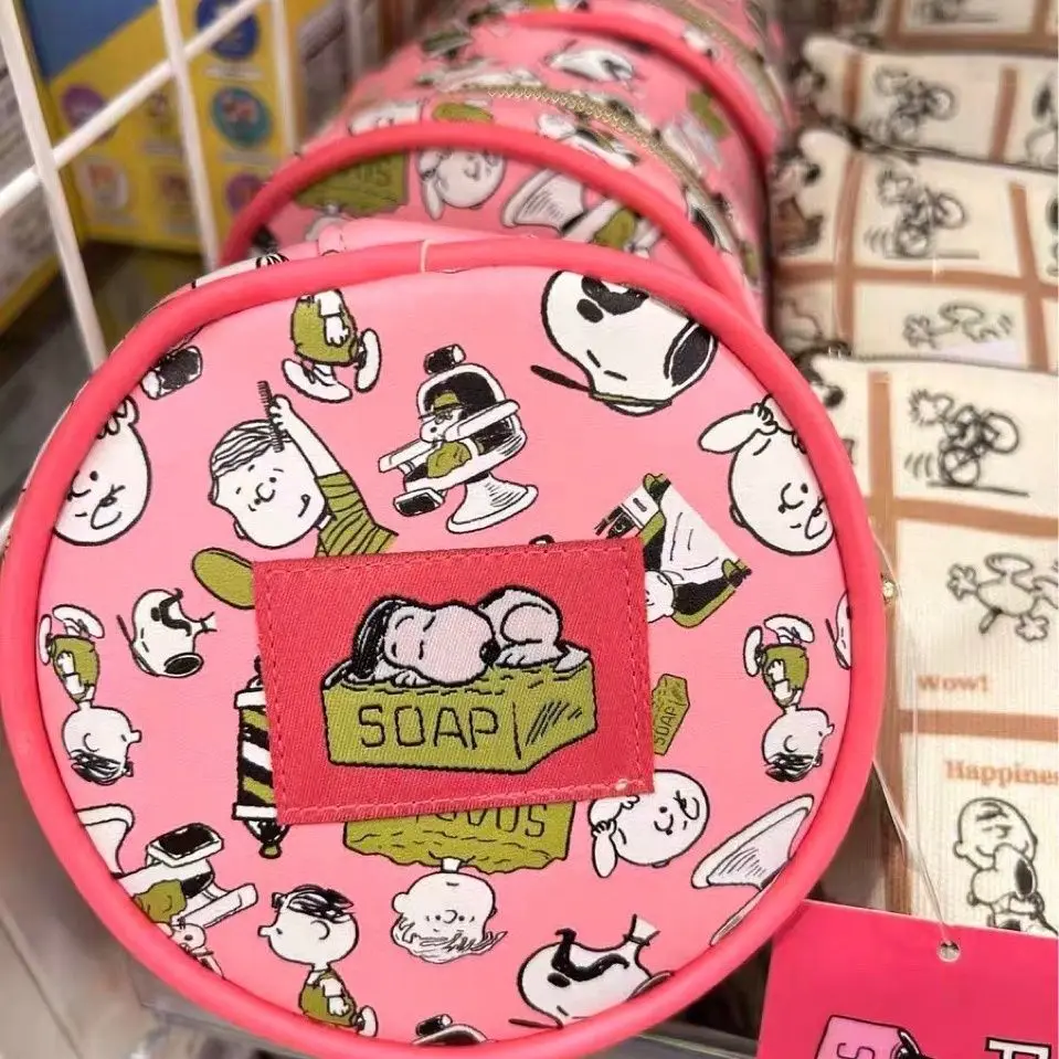 

Милые круглые сумки для торта с рисунком Снупи, повседневные одинаковые портативные косметички, чехол для хранения ювелирных изделий, держатель, игрушки, подарки, кошелек для монет
