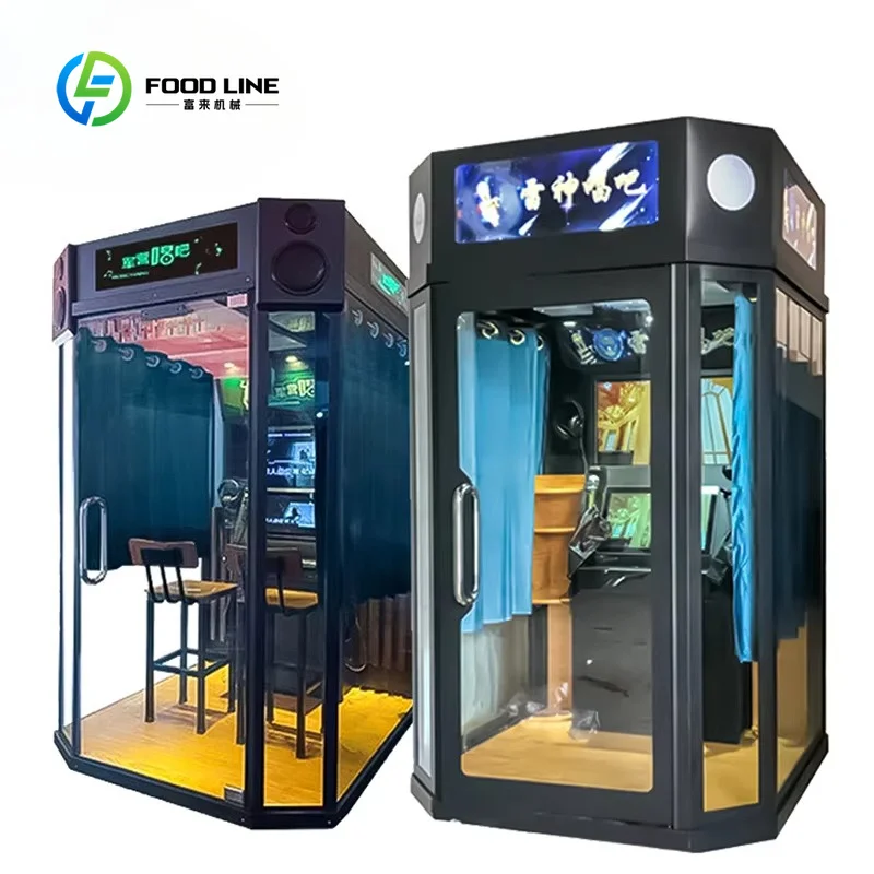 Customized New Independent Cabinet Type Amusement KTV Singing Booth Coin Operated Self Service Karaoke Booth Karaoke