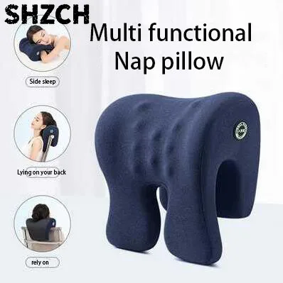 Neck Support Office Rest Lunch Break Orthopedic Student Desk Sleeping Memory Foam Nap Pillow For Travel Headrest