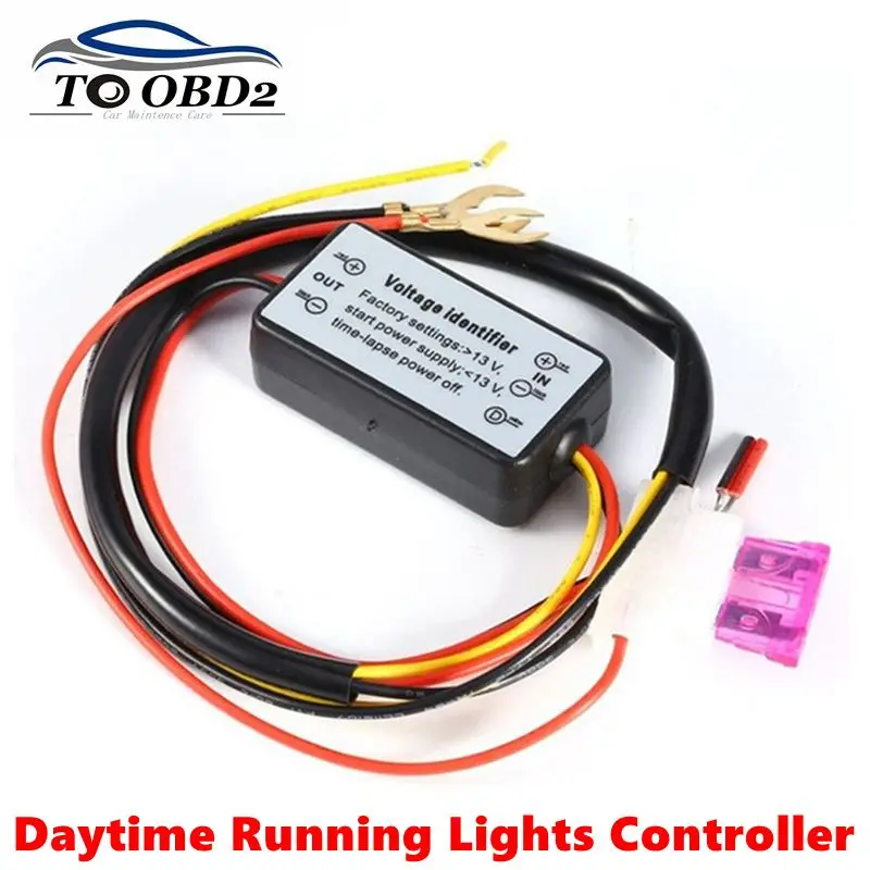 

Newest DRL Controller LED Daytime Running Light Relay Harness Dimmer ON/Off 12-18V Fog Light Controller Delay Light Delay Line