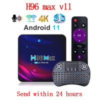 Original H96 Max TV box android 11 4G 32GB 64GB HD 4K Google Voice Set-top box 2.4G/5.8G WIFI Bluetooth Media Player H96max v11