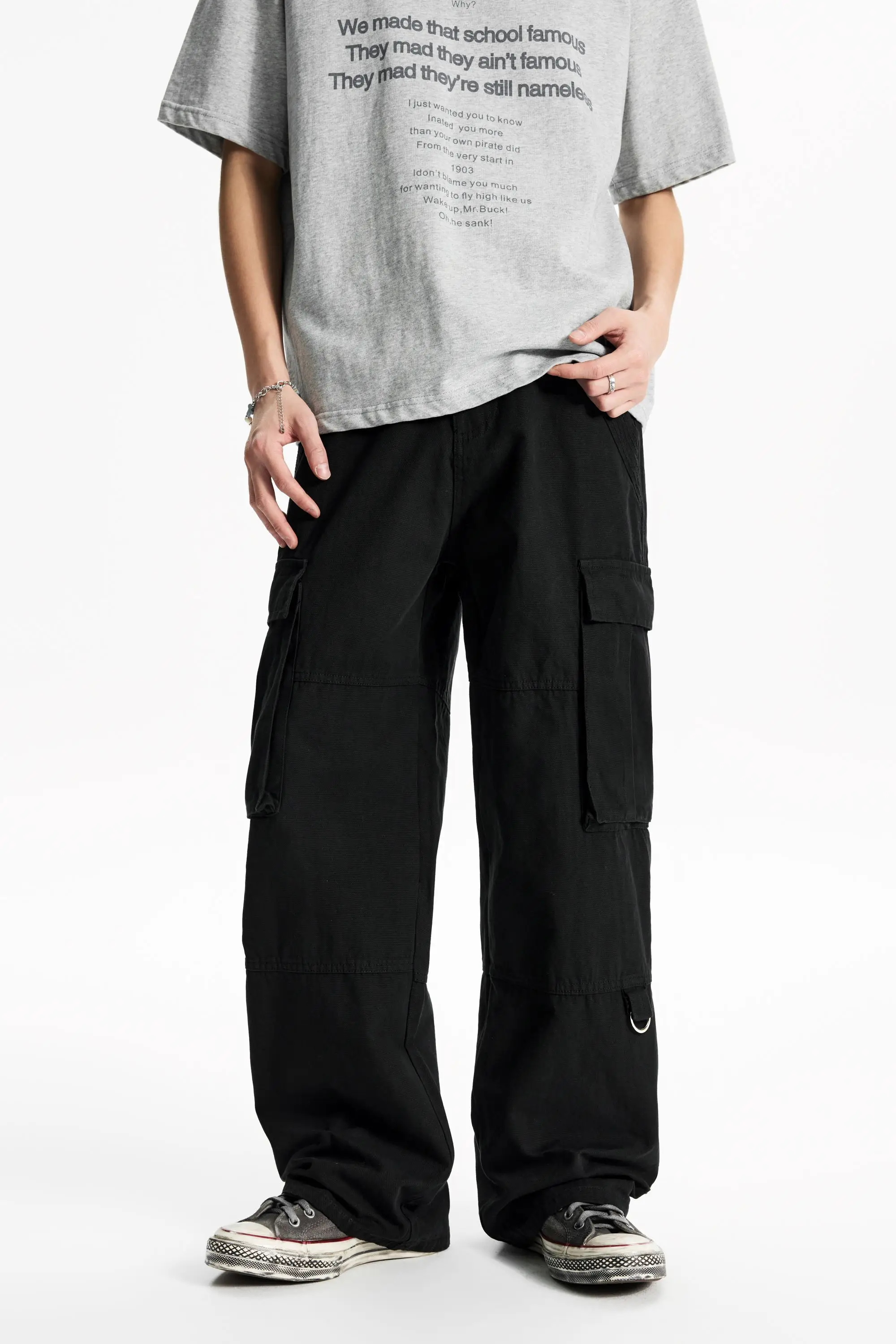 

Men's Retro American Cargo Pants With Multi-Pocket Streetwear Spring Summer Cotton Loose Fit Straight Leg Casual Work Trousers