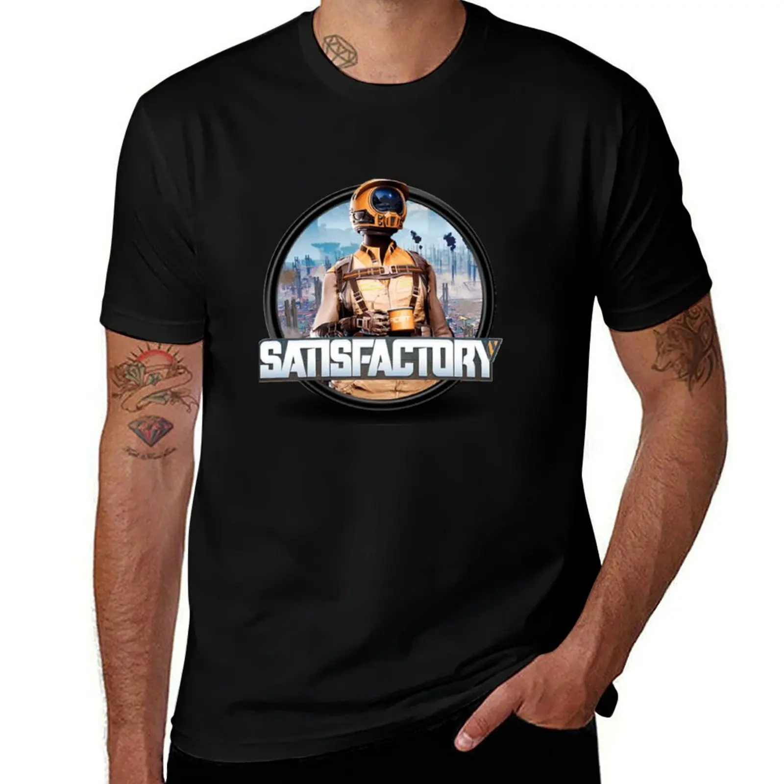 Satisfactory Game T-Shirt man t shirts for men T-Shirt