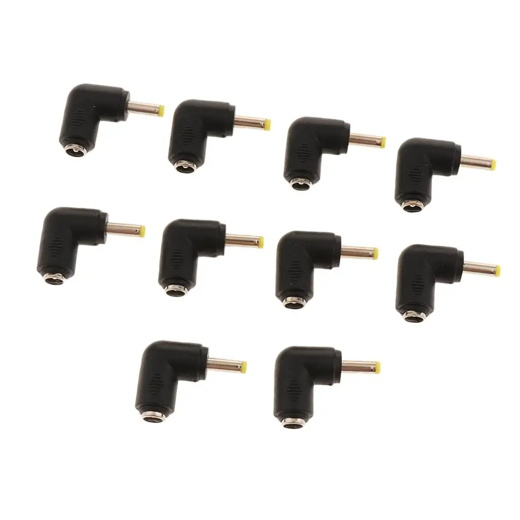 5x10 Stück Gleichstrom 5,5x2,1 Buchse bis 4,0x1,7 Stecker rechtwinkliger Stroma schluss