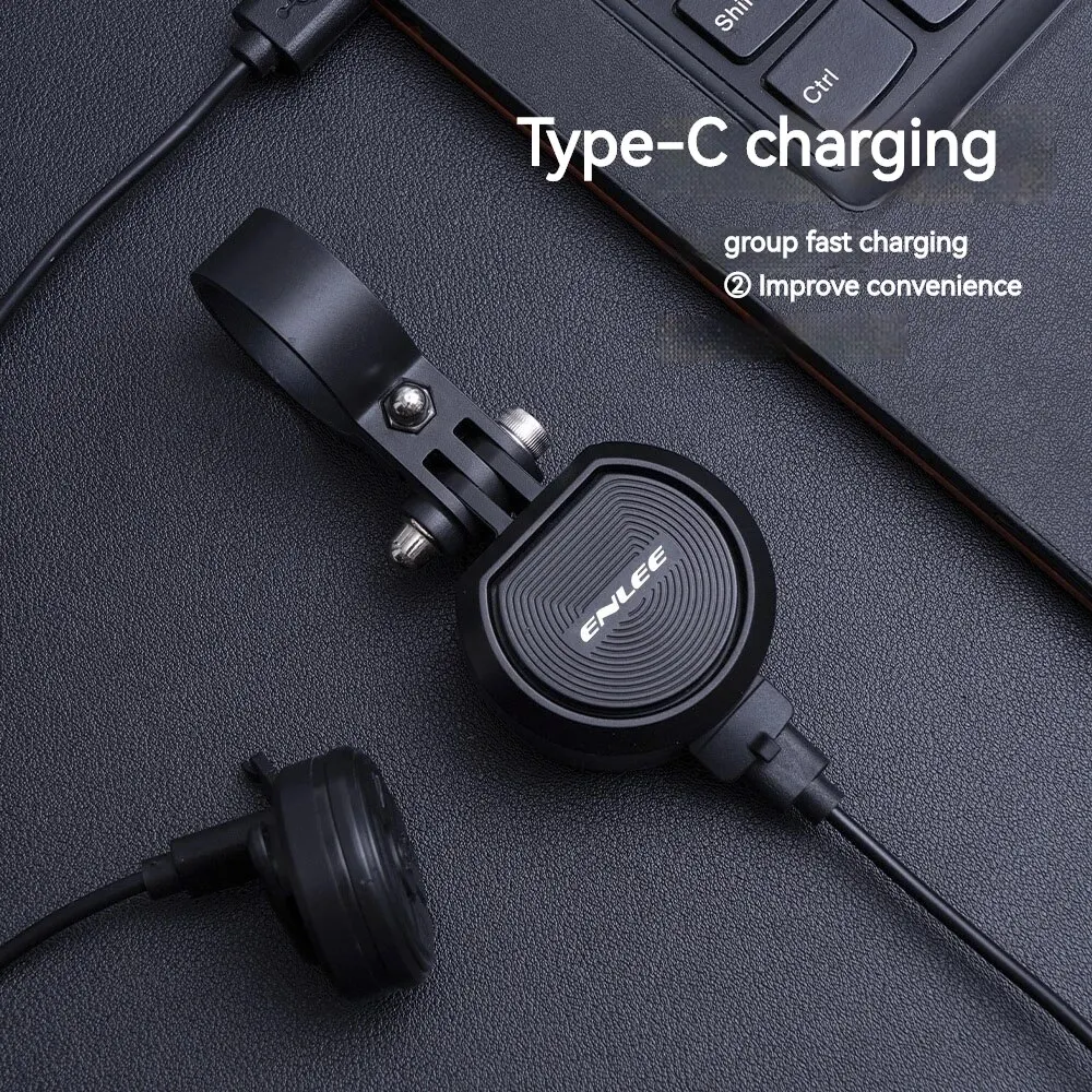 ENLEE 120DB USB Charge Bicycle Electric Anti-theft Alarm Siren & Remote Control Bell Cycle Motorcycle Scooter Trumpet Horn