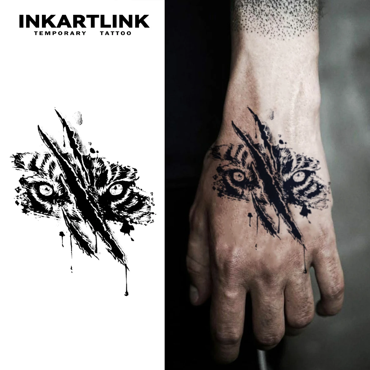 

INKARTLINK Kirin Xiangyun Tattoo Patch for 1-2 Weeks, Durable, Eastern Divine Beast Totem Waterproof, Temporary Tattoo