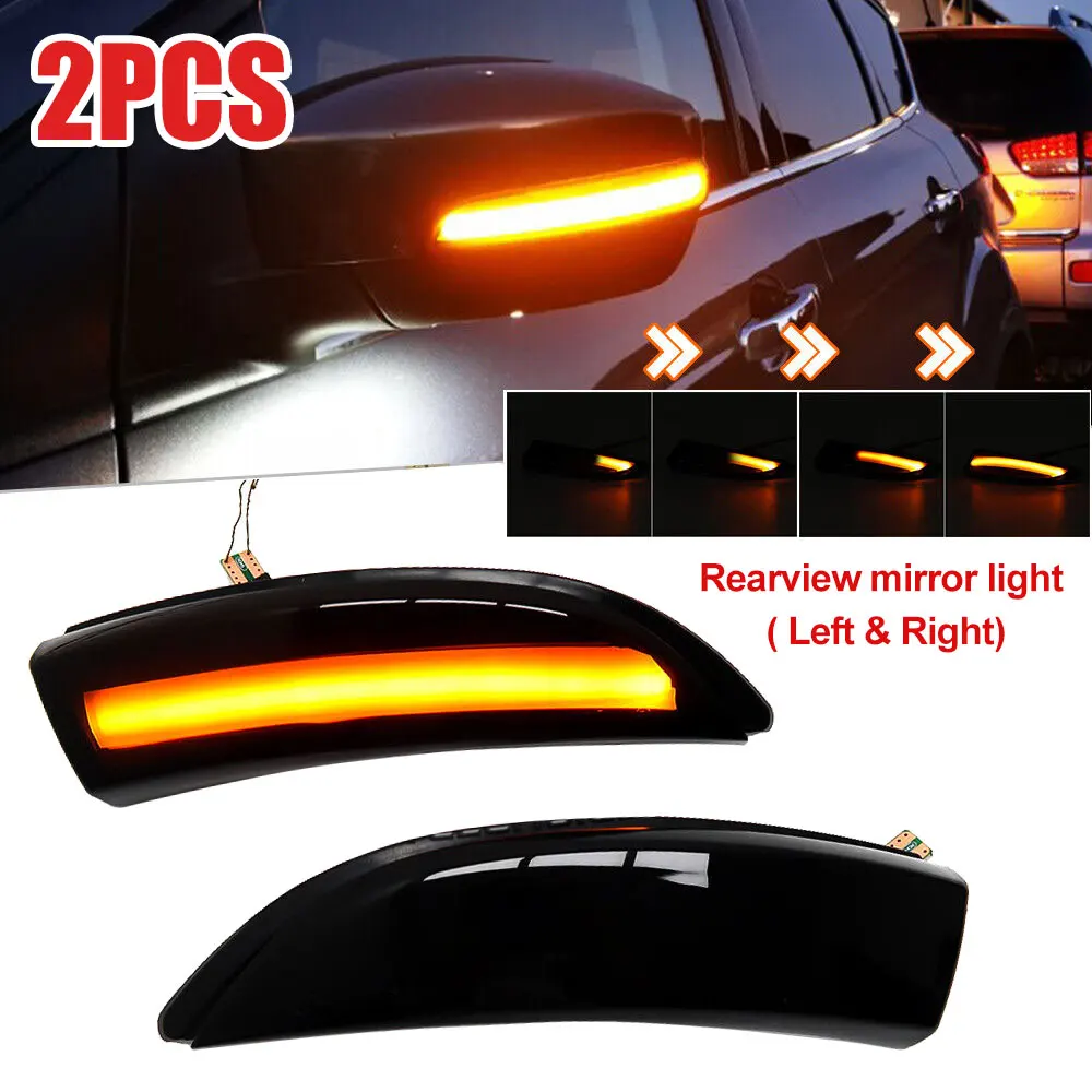 

2pcs For Fo*rd Fie-sta MK6 VI/UK MK7 B-Max Car Side Mirror Dynamic LED Turn Signal Lamp