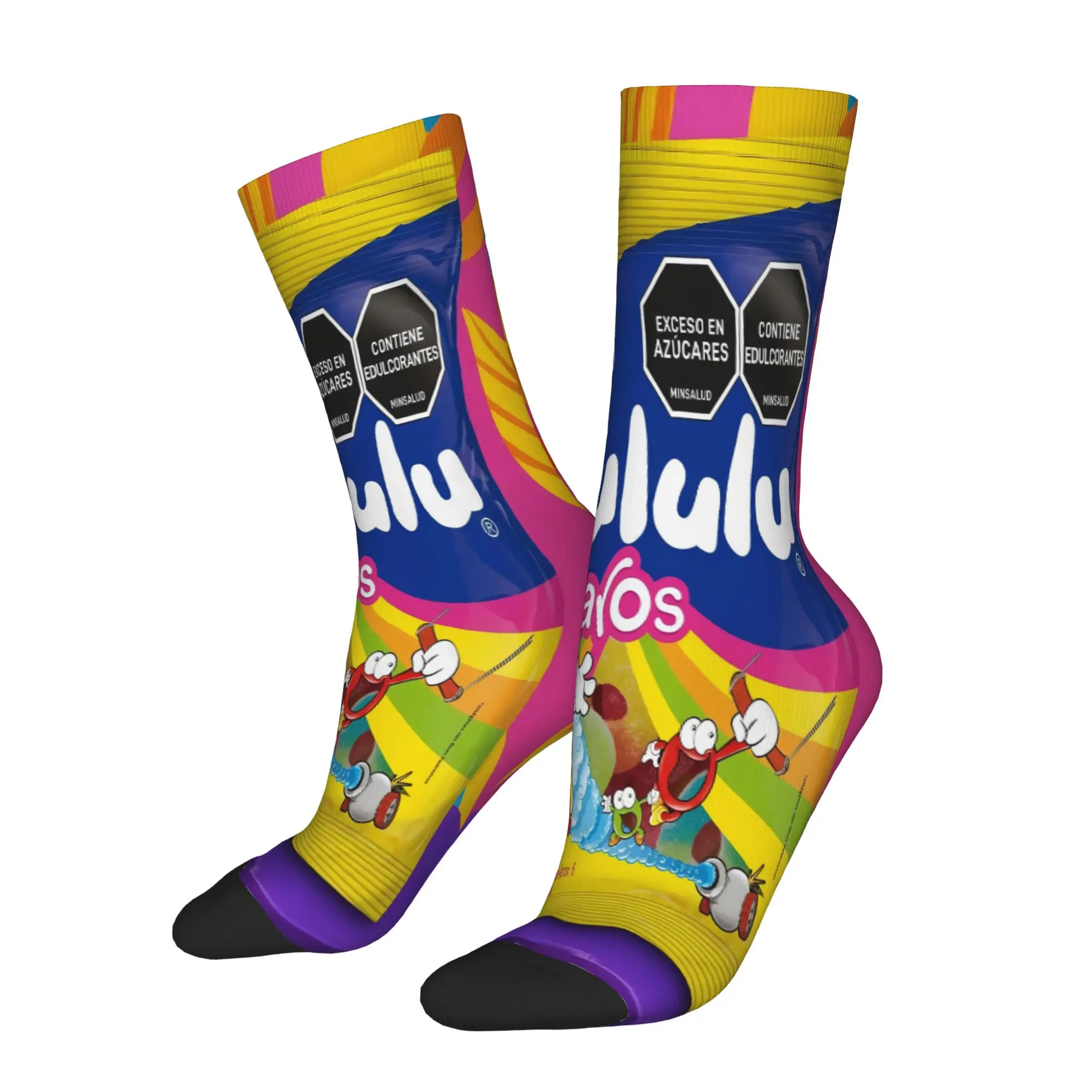 Funny Sock  Trululu 8 Rock Seamless Pattern Printed Men Crew Socks Casual Men's Socks