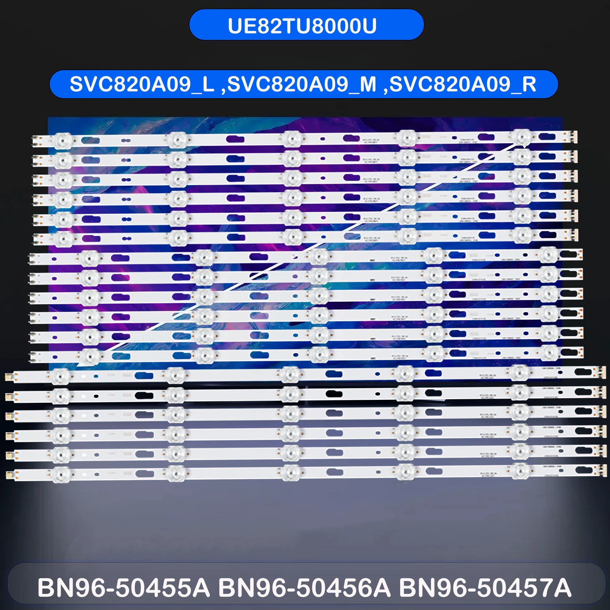 شريط إضاءة خلفي LED لـ UN82TU700D UN82TU6950 UN82TU700DF UN82TU6950F LH82QETELGC UN82TU7000F UN82TU7050F UE82TU8002