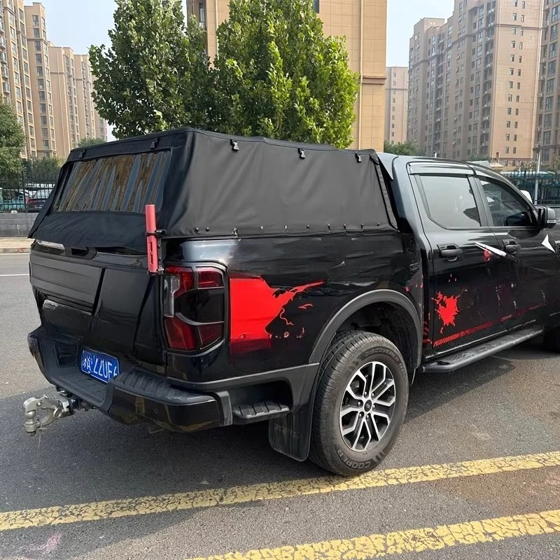 Pickup truck modified rear box cover tarpaulin soft high cover rainproof canvas shed
