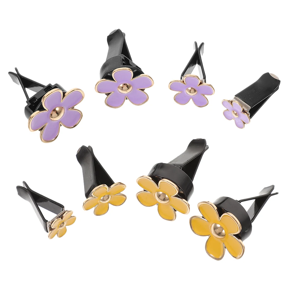 

8pcs Car Zinc Alloy Flower Air Freshener Clips Air Vent Clips for Car Vent Accessories Diffuser Decor Cute Auto