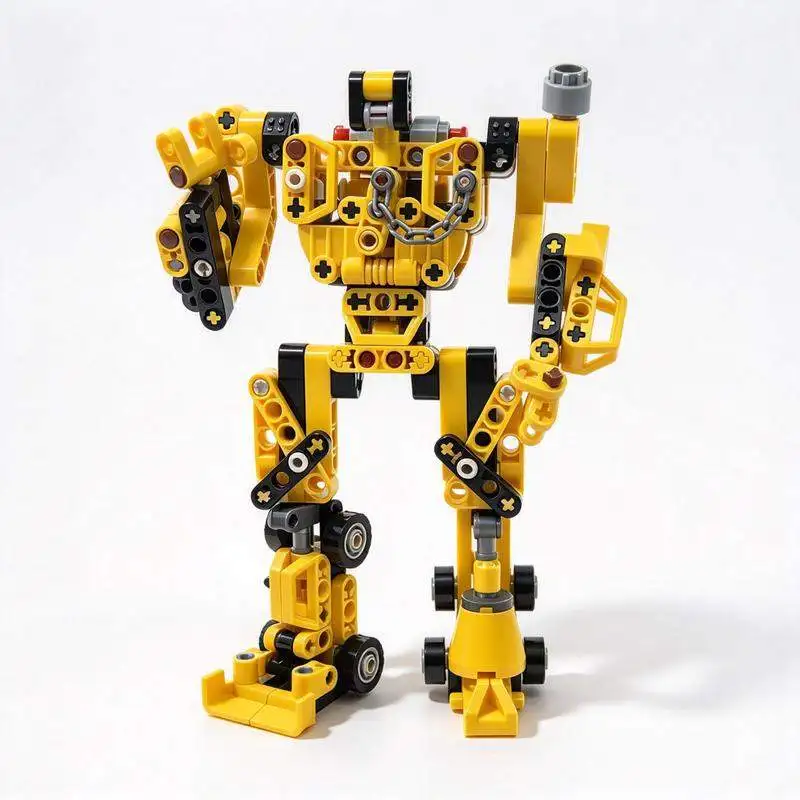 291Pcs Giant Combiner Robot Model Custom Building Blocks Heavy Construction Mecha Diy Assembly Display Collection Toy Gift