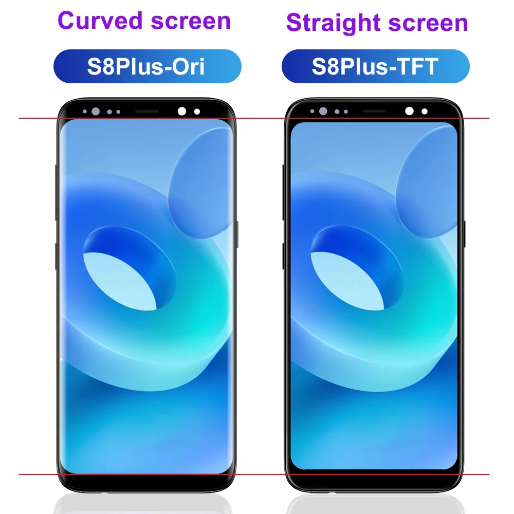 tft Screen for Samsung Galaxy S8+ S8 Plus G955 G955F G955FD Lcd Display Digital Touch Screen with Frame Assembly Replacments