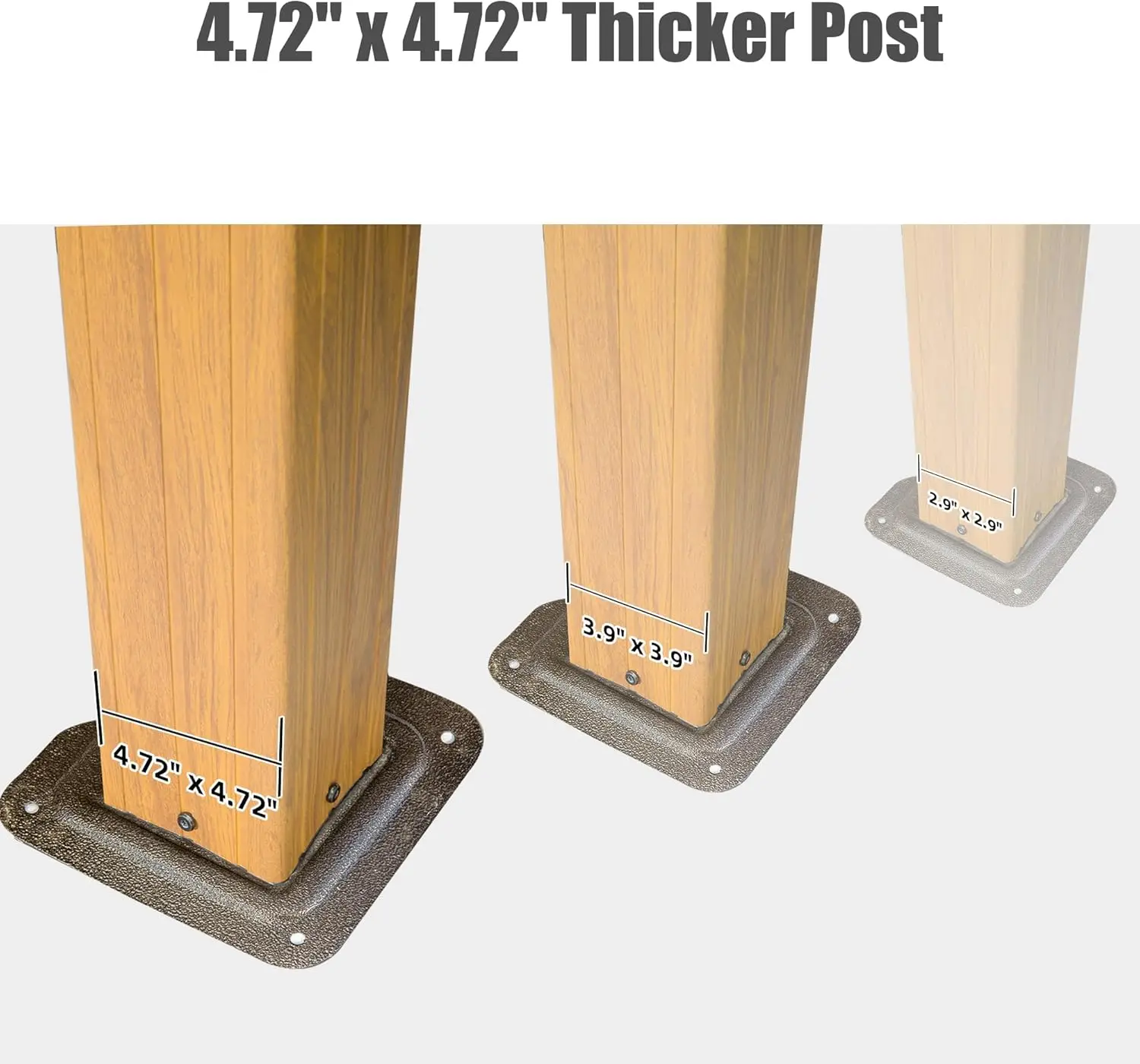 شرفة مرتفعة صلبة مقاس 14 × 20 قدمًا، وسقف مزدوج من الفولاذ المجلفن وإطار من الحبوب الخشبية #4