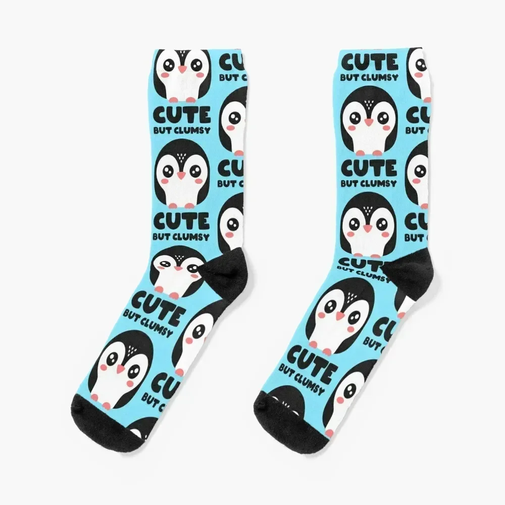 

Cute But Clumsy. Penguin Socks anti-slip Toe sports Stockings man christmas gifts Women's Socks Men's