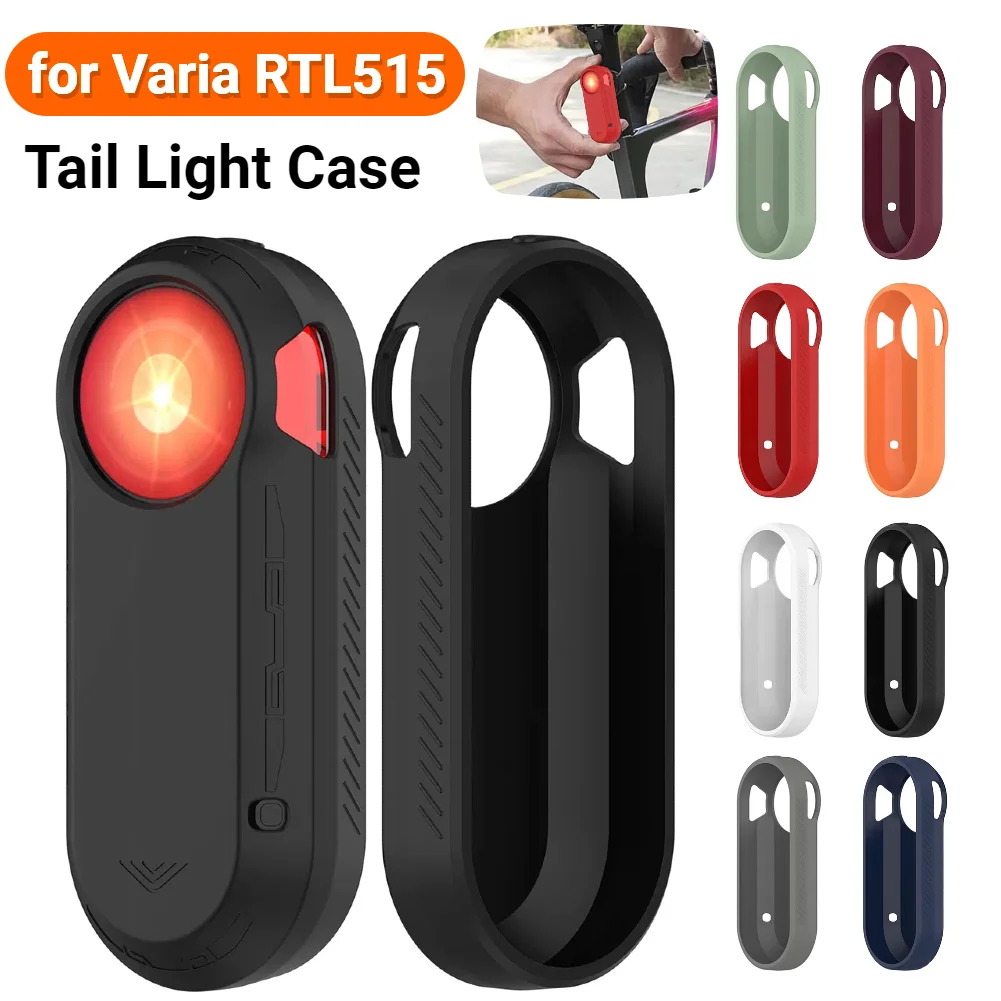 For Garmin Varia RTL515 Case Cover Tail Light Silicone Protective Cover Impact-resistant Anti-Lost Case for Garmin Varia RTL515