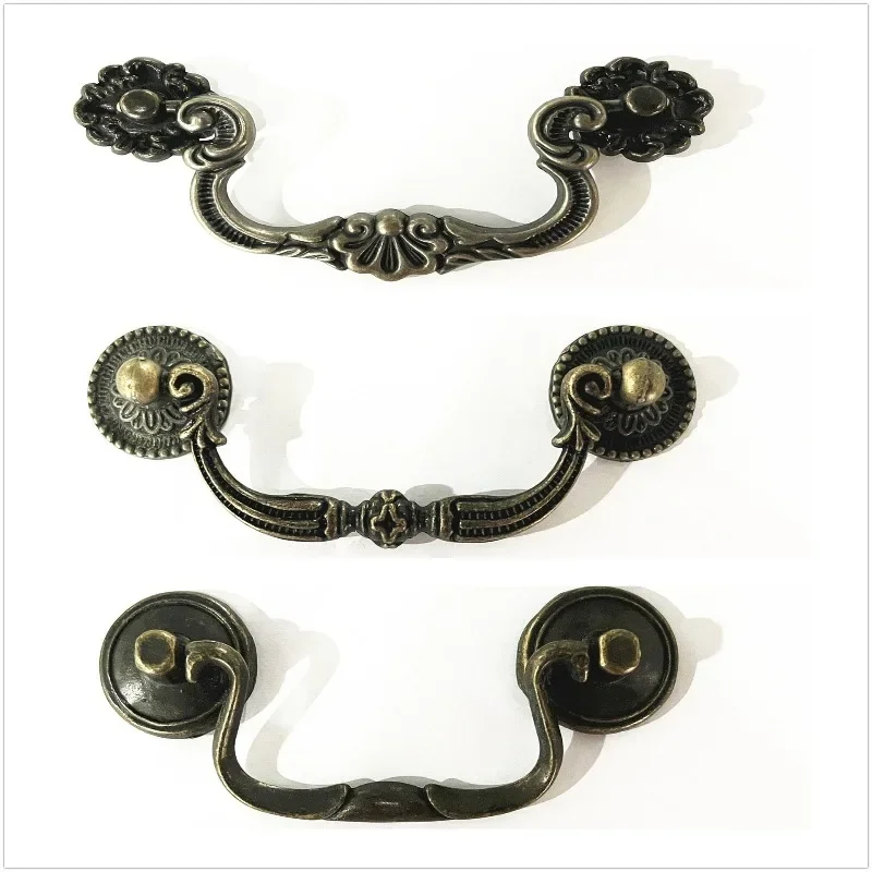 Zinc Alloy Handle Retro Drawer Handle Single Hole Cabinet Wardrobe Door Handle Wooden Furniture Cabinet
