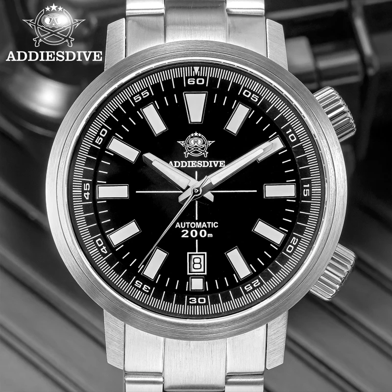 ADDIESDIVE New Mechanical Diving Watch 200M Water Resistant Sapphire Glass Rotating Inner Bezel 42mm Automatic Men Watch AD2093
