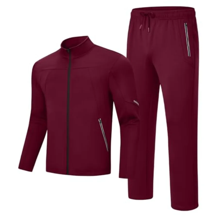 

Rdruko Men's Fleece Sweat Track Suits 2 Pcs Set Winter Warm Athletic Jogging Tracksuits Sweatsuits Sets