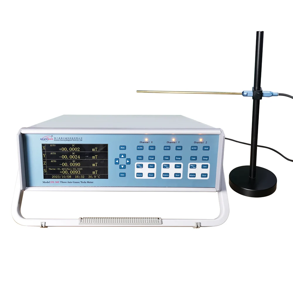 DX-360 AC/DC Three Dimensional Gaussmeter 3D Magnetic Field Gauss Tesla Meter