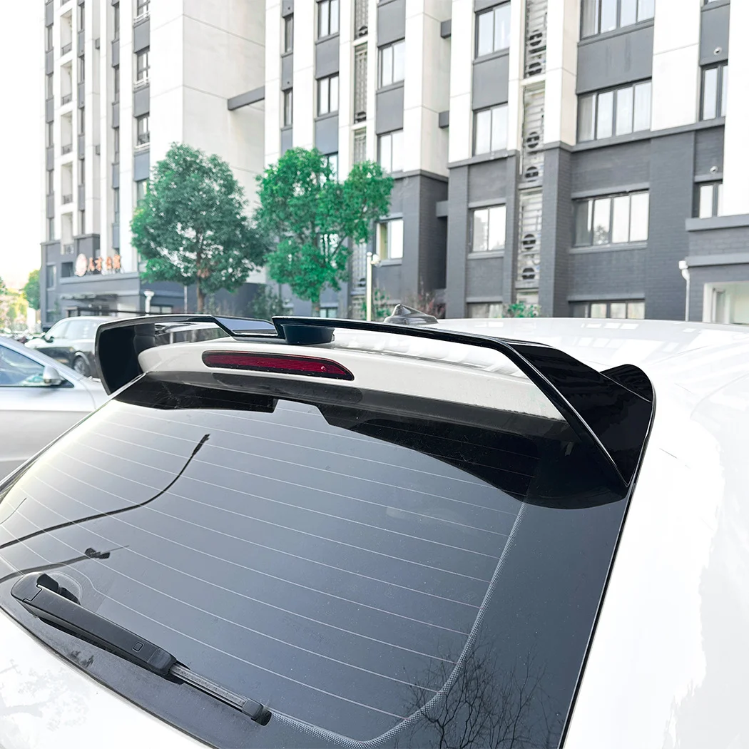 2022 2023 To 2026  For Volkswagen VW POLO 9 TSI Oettinger Style Rear Roof Spoiler High Quality ABS By Carbon Fiber Glossy Black
