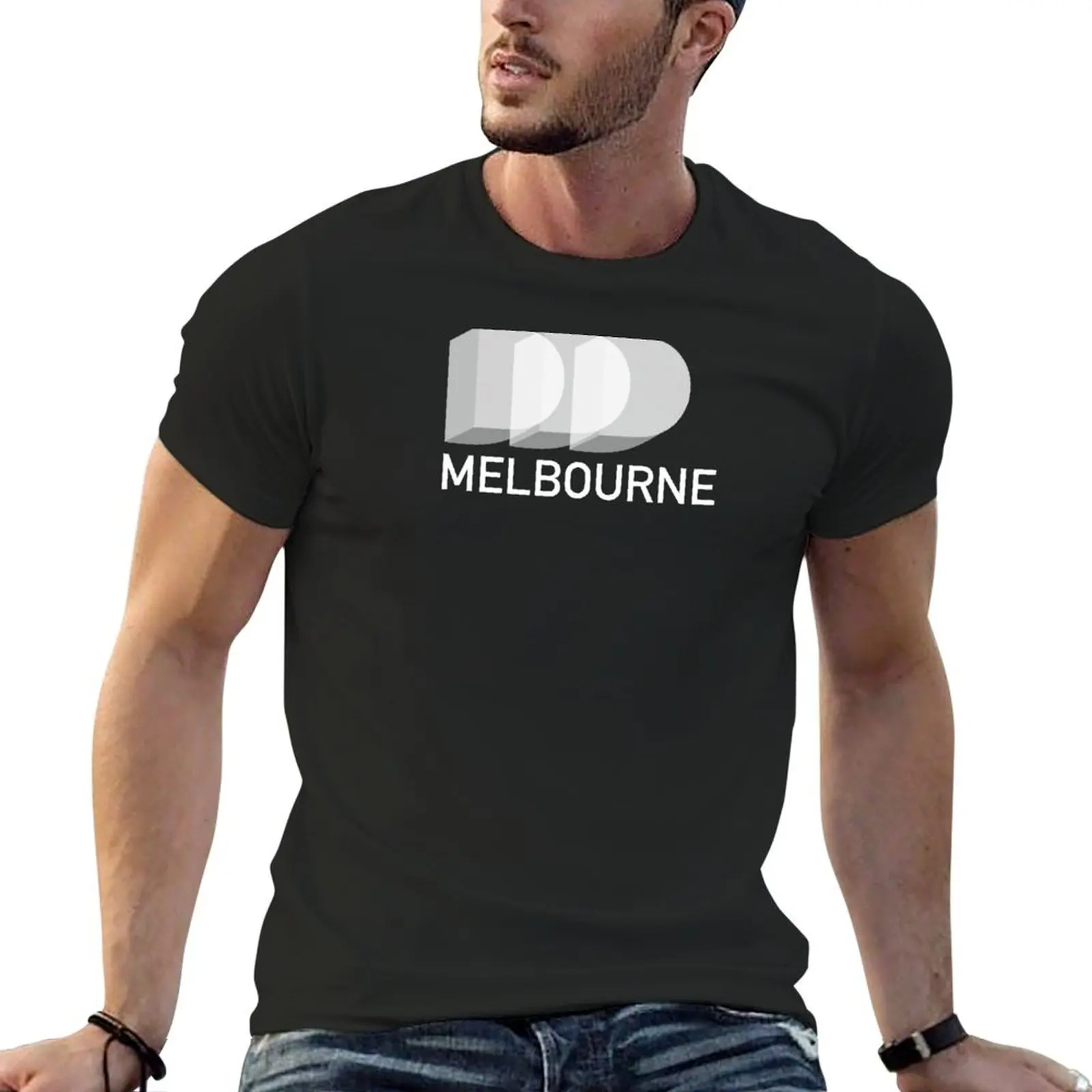 DDD Melbourne White Logo T-Shirt tops cheap stuff outfits for men