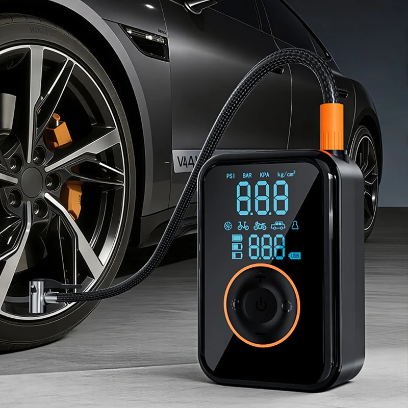 Carsun Portable Digital Tire Inflator Air Compressor - Electric Pump with LED Lamp for Car Motorcycles Bicycles 150PSI 5
