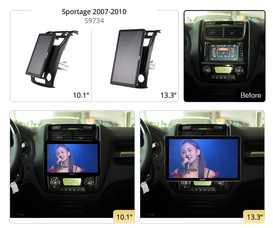 1920*1080 Nano Ownice Android 12.0 for Kia Sportage 2007-2010 Car Radio Video Audio 13.3