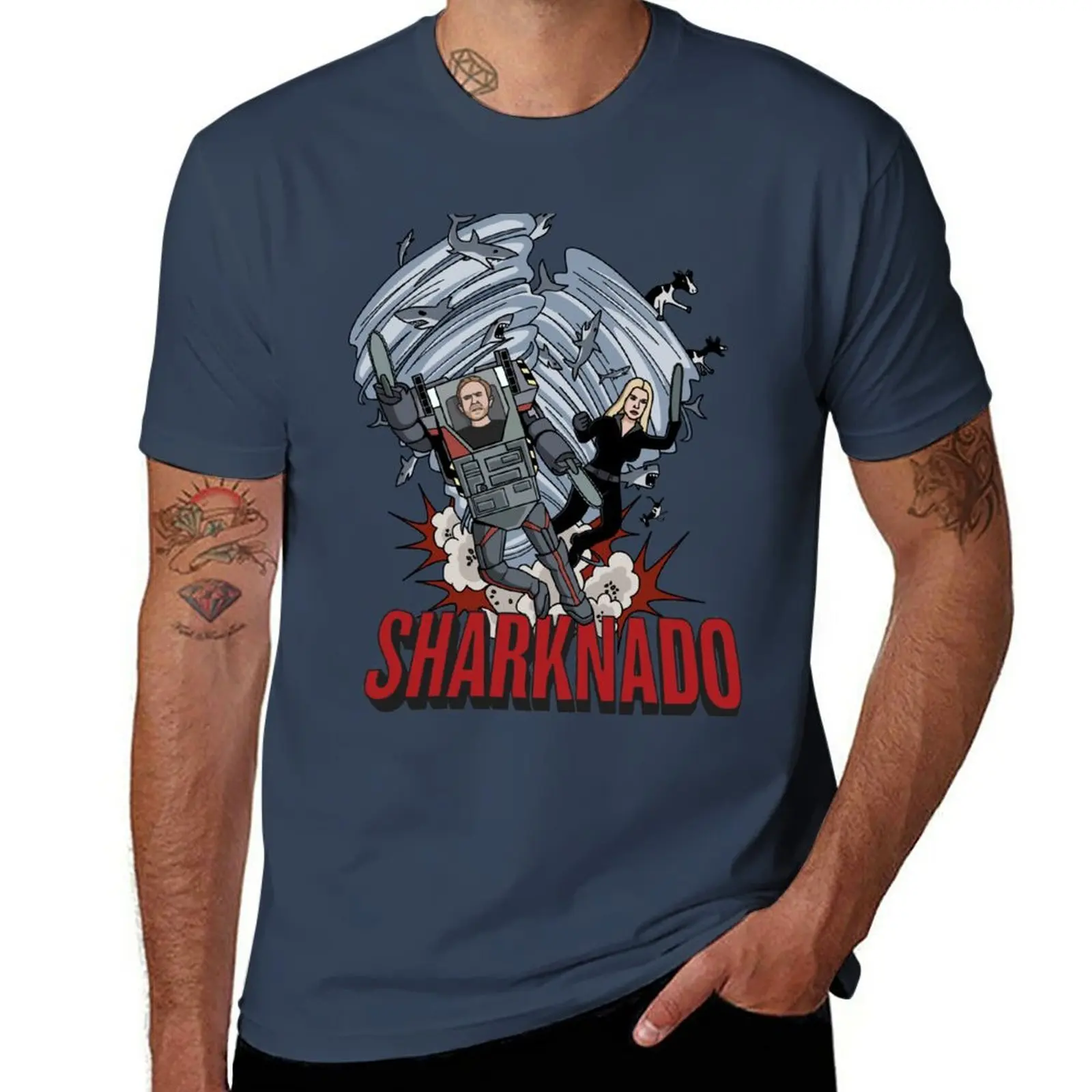 

New Shark Heroes T-Shirt quick-drying t-shirt heavyweight t shirts shirts graphic tees Aesthetic clothing mens funny t shirts