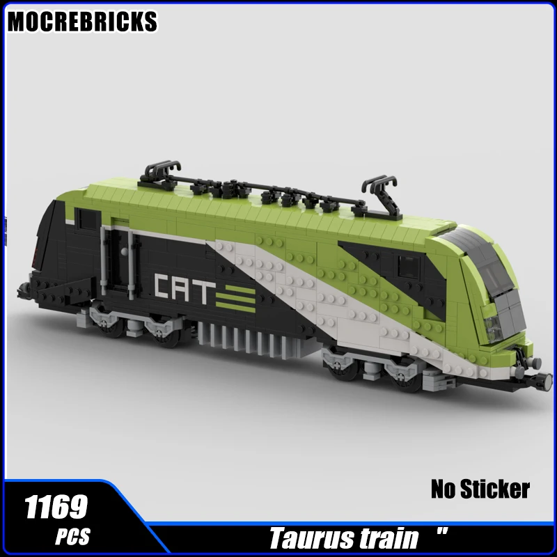 Bloques de construcción de tren de alta velocidad para niños, locomotora de ferrocarril de ciudad, juegos de tren de Tauro con Motor de potencia, MOC, modelo de ensamblaje, rompecabezas, juguetes de ladrillos