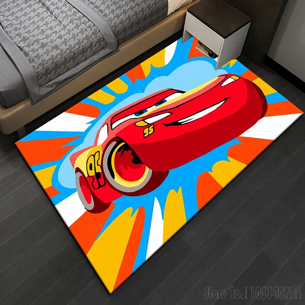 Anime Film McQueen Cars Cartoon Rug Carpets 120x160cm Decor for Living Room Children's Bedroom Sofa Bathroom Kids Floor Mat