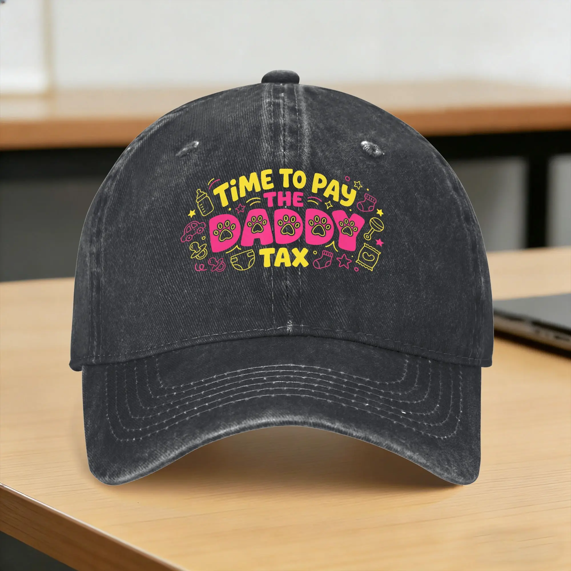 Retro Time to Pay The Daddy Tax Funny Gamer Dad Father's Day Casual Baseball Cap  Outdoor Gym Trucker Hat y2k Cute Baseball Caps
