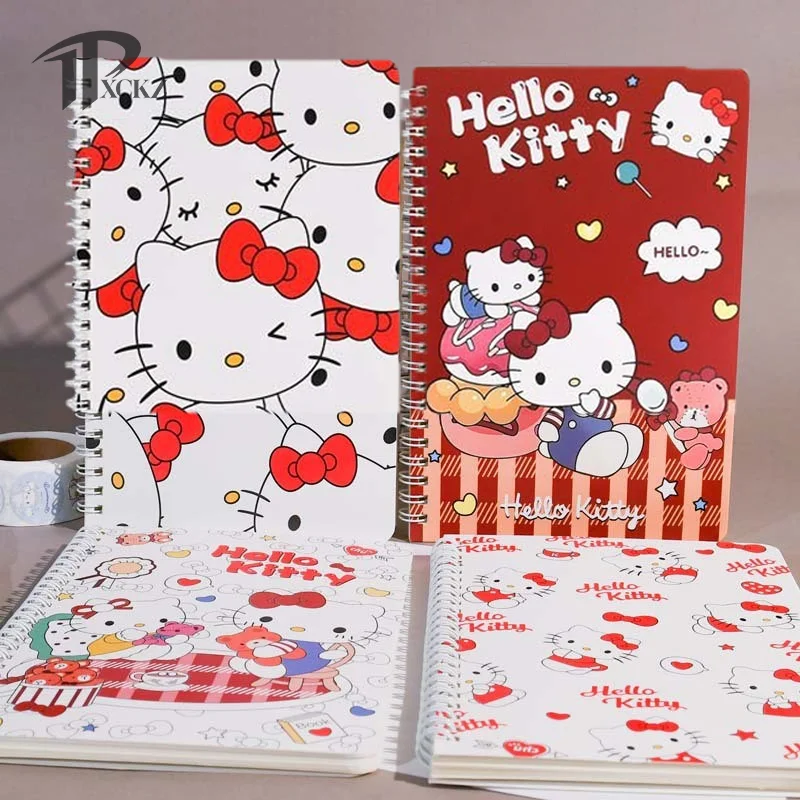 

1PC Cute Cartoon Weekly Planner Writing Paper Girls Gift Kawaii Sanrios A5 Notebooks Hello Kitty Pochacco Anime Notepads