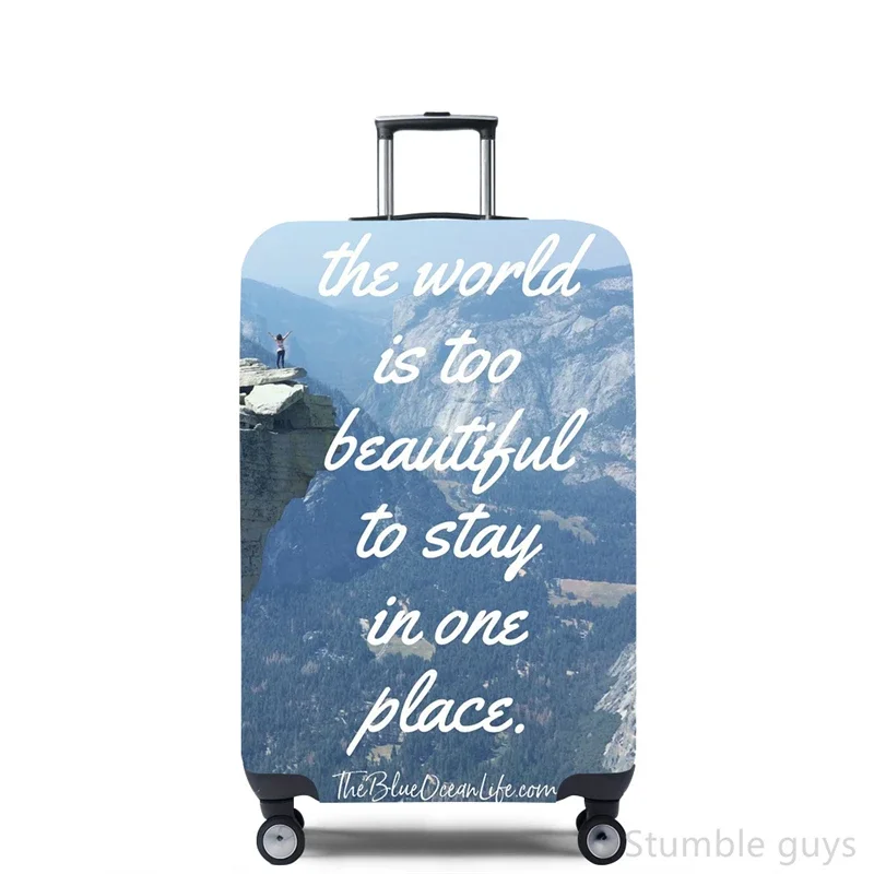 

Elastic Luggage Cover Protective Washable Dustproof Anti-Wear Suitcase Protector Reliable Fits 18-32 Inch Luggage