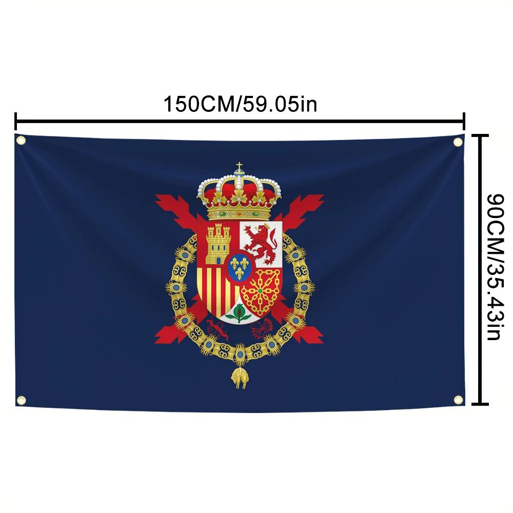 90x150 سنتيمتر اسبانيا معيار الملك خوان كارلوس العلم معلقة عالية الجودة البوليستر الديكور الفن نسيج راية هدية #6