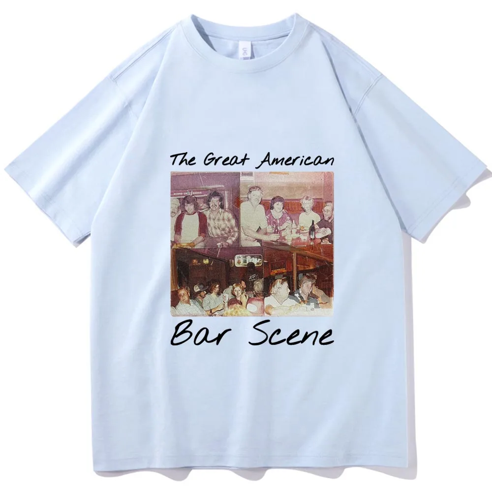 Zach Bryan The Great American Bar Scene 2024 Music Fans Gift T-shirt Unisex Regular O-neck Casual Summer Printing Oversized