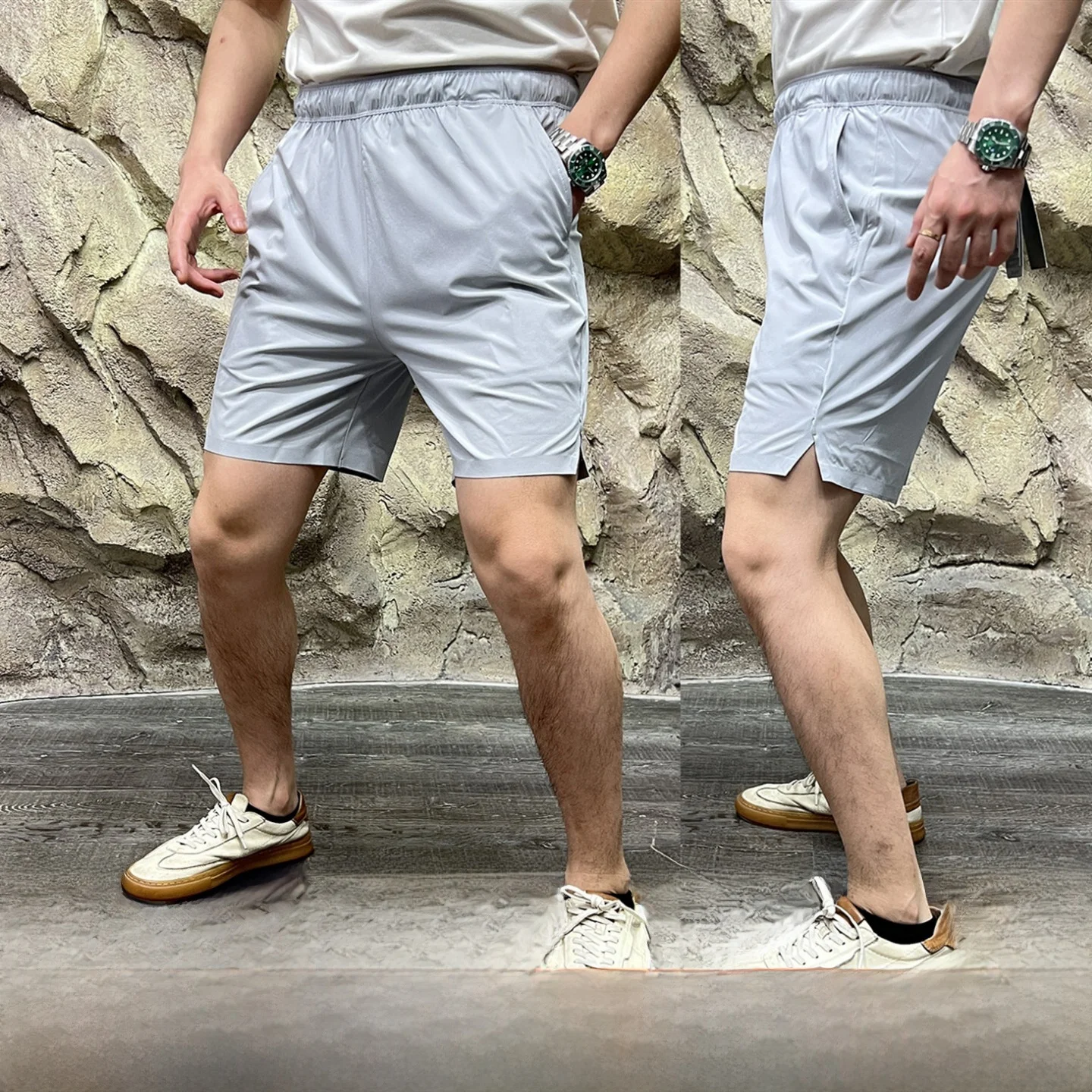 

High-End Durable Pr 3D Tailored Men's orts Qui Dry Moisture ng Elastic Casual Pants Straight Leg High Waist