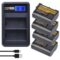 EN-EL15C Battery/ Rapid Dual Charger for Nikon Z5, Z6, Z6 II, Z6 III, Z7, Z7II D7000 D7100 D7200, D850 D750 D7500 D810 D500 D800