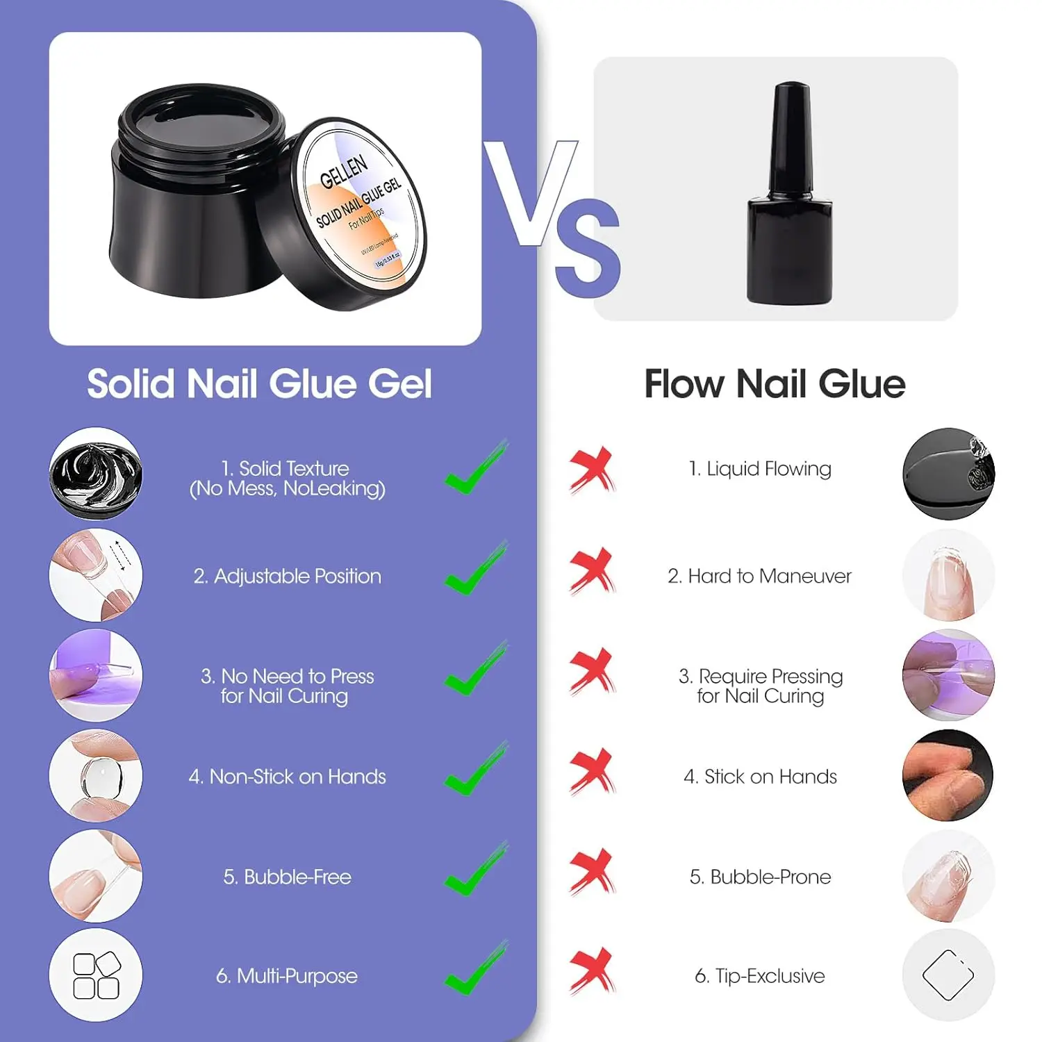 GELLEN 30g Polygel Nagelkleber Festes Gel-Klebeset Press-on-Nägel Entferner für Acryl-Nagelspitzen UV-LED-Lampe Heim- und Salon-Maniküre – Detail 24