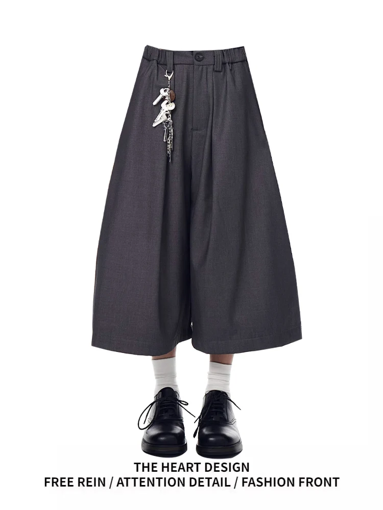 

American Sle Cleanfit Pleated Wide Leg Seven-Foot Women's Summer New High-End Feeling Casual orts Korean Sle Straight L...